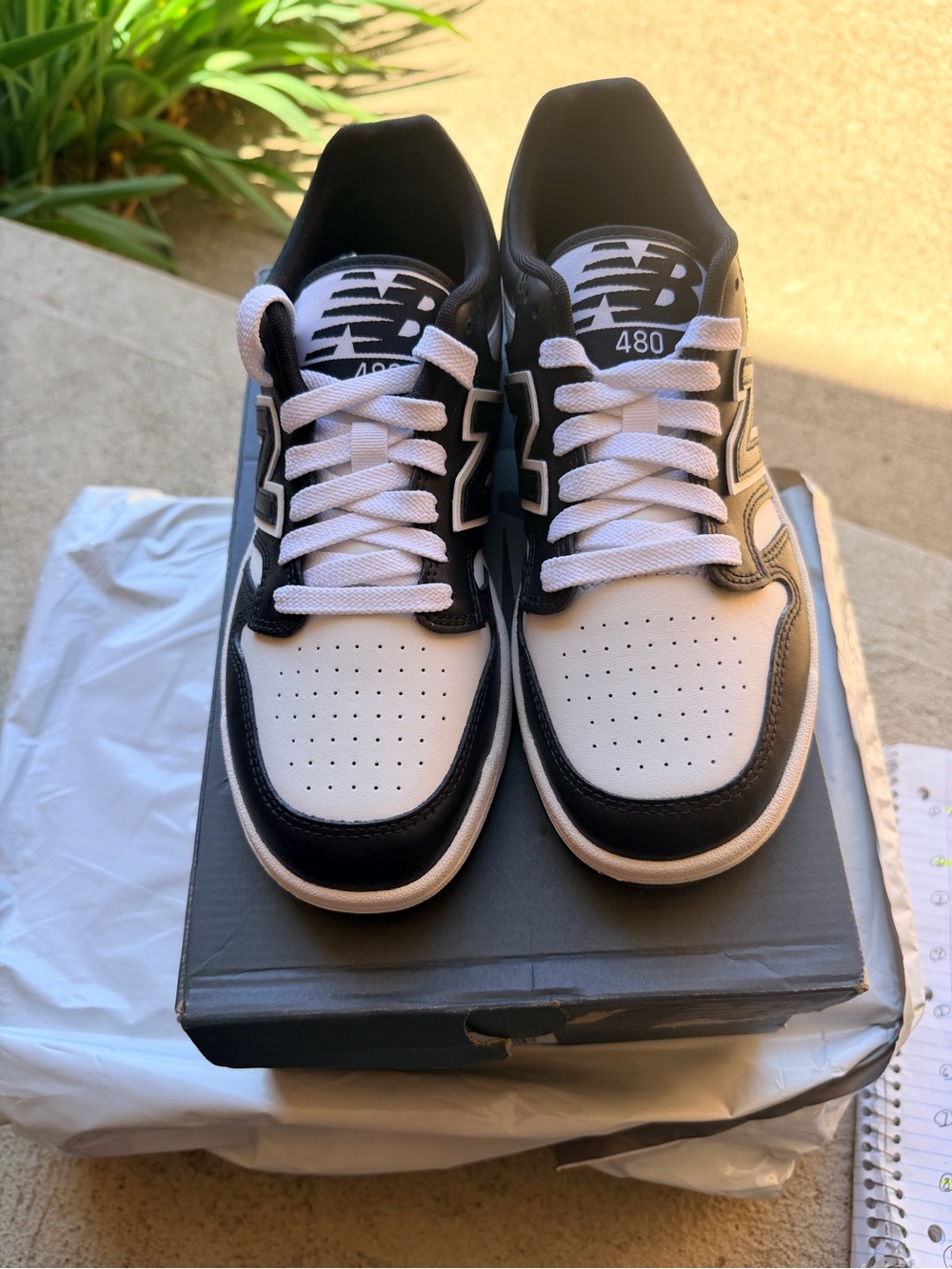 New Balance 480 Court Sneakers Unisex . Youth 6 Women’s 7.5 Brand New - Picture 3 of 6